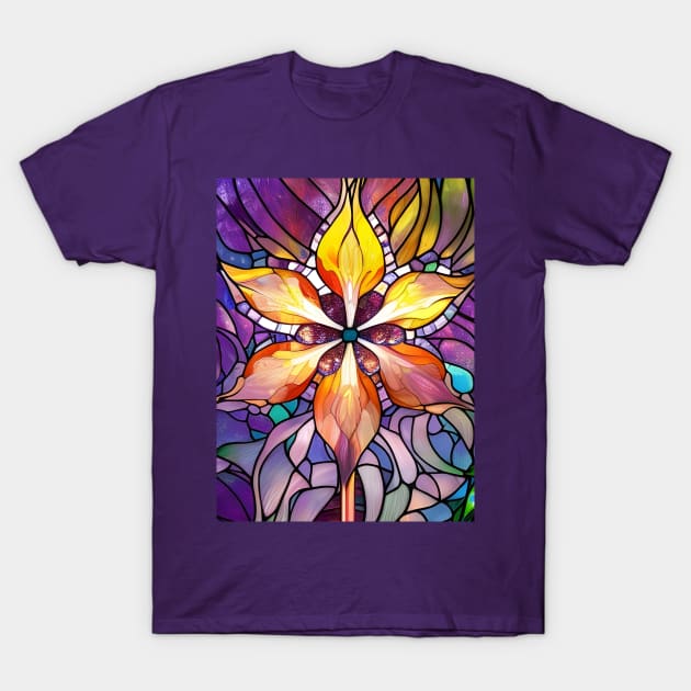 Stained Glass Lily T-Shirt by Chance Two Designs